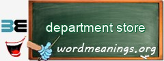 WordMeaning blackboard for department store